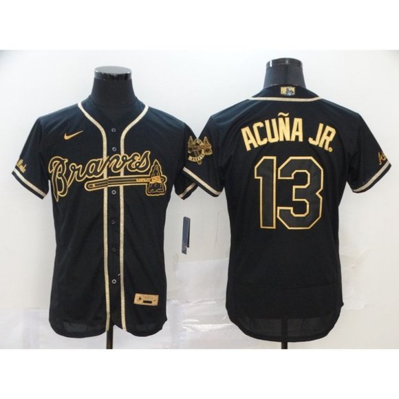 black and gold braves jersey